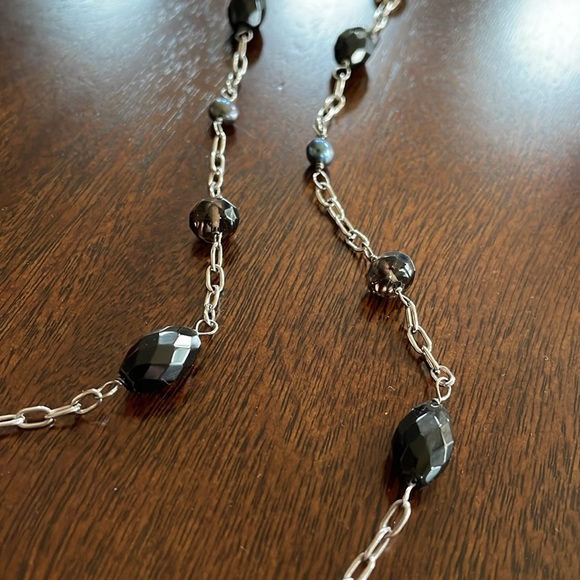 Sterling silver & Multi-stone/gem Infinity Necklace - Picture 5 of 7